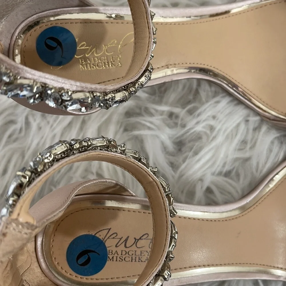 JEWEL BADGLEY MISCHKA Ankle Strap Evening Heel Shoe Size 9 - Picture 13 of 16